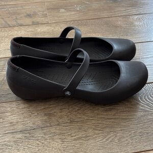 Crocs Alice Womens Shoes Size 10 Brown Round Toe Slip On Mary Jane Work Ballet